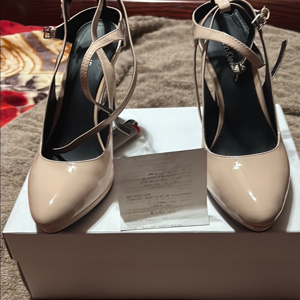 Calvin Klein Cream Slingback Heels